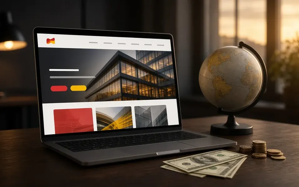 نموذج موقع شركات إنجليزي — Fast Web Studio