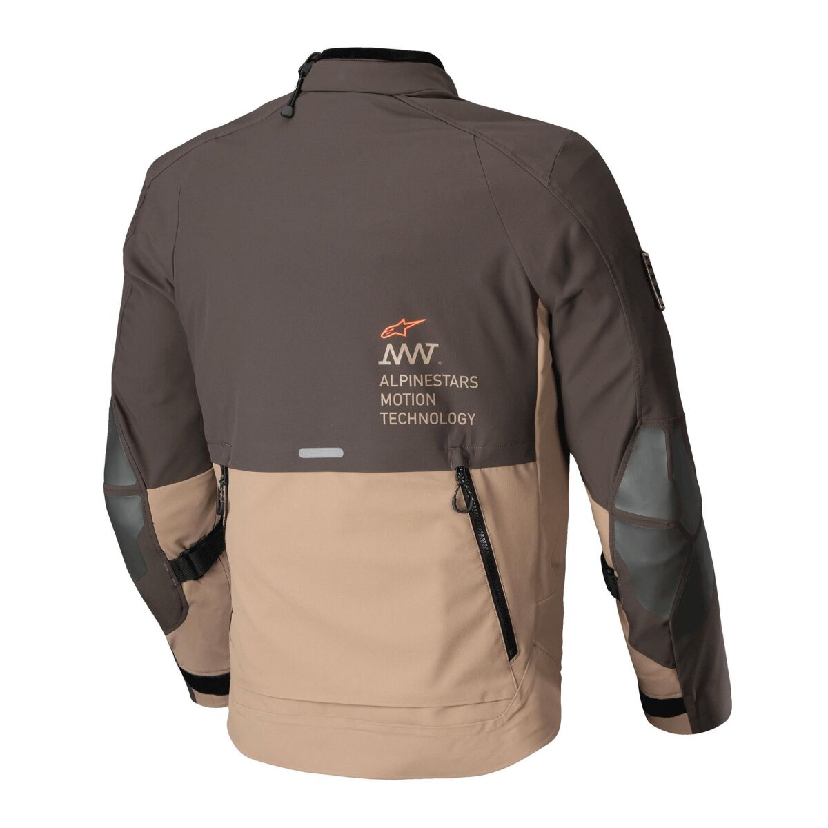 کاپشن موتورسیکلت GARAJJ Alpinestars AMT-8 Stretch Drystar XF محافظ‌دار قهوه‌ای / خاکی