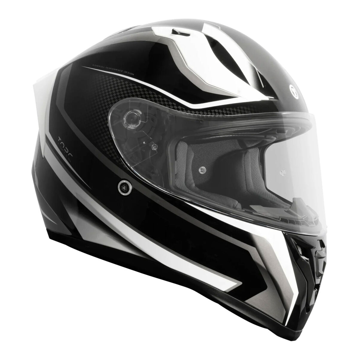 Torc T-15 Route Kapalı Motorcycle Helmet Black / White