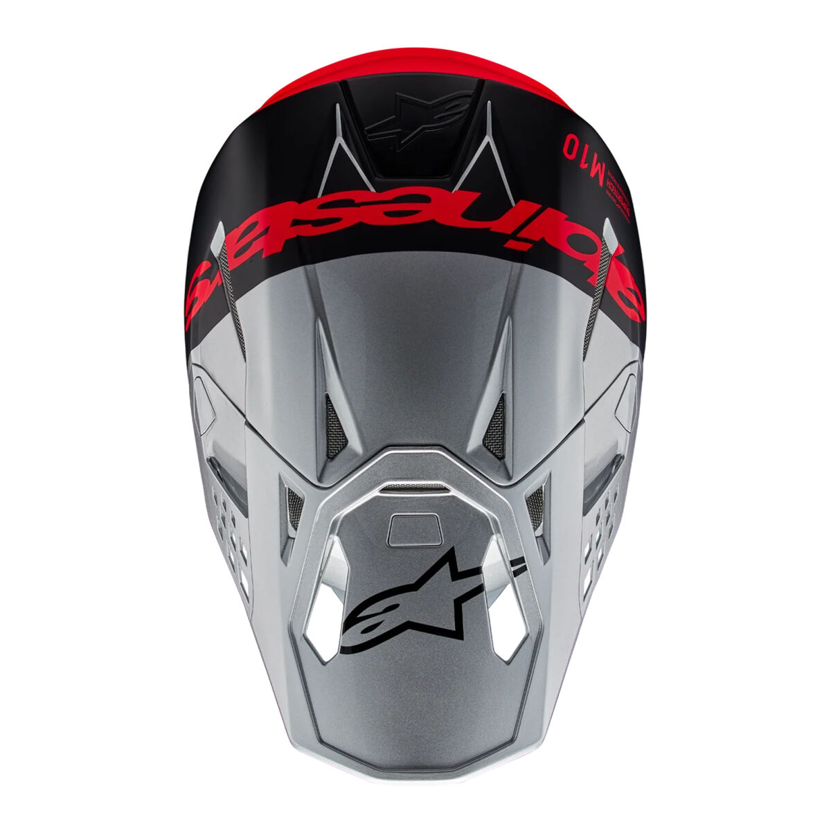 کلاه ایمنی موتورسیکلت Alpinestars Supertech M10 Flood آفرود کلاه ایمنی خاکستری / قرمز / مشکی