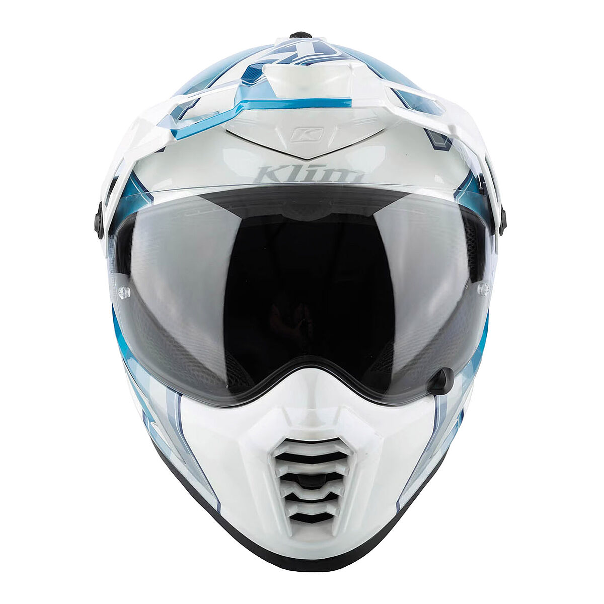 Klim Krios Pro Carbon Spectrum Adv Rally Motosiklet Kaskı Beyaz / Mavi