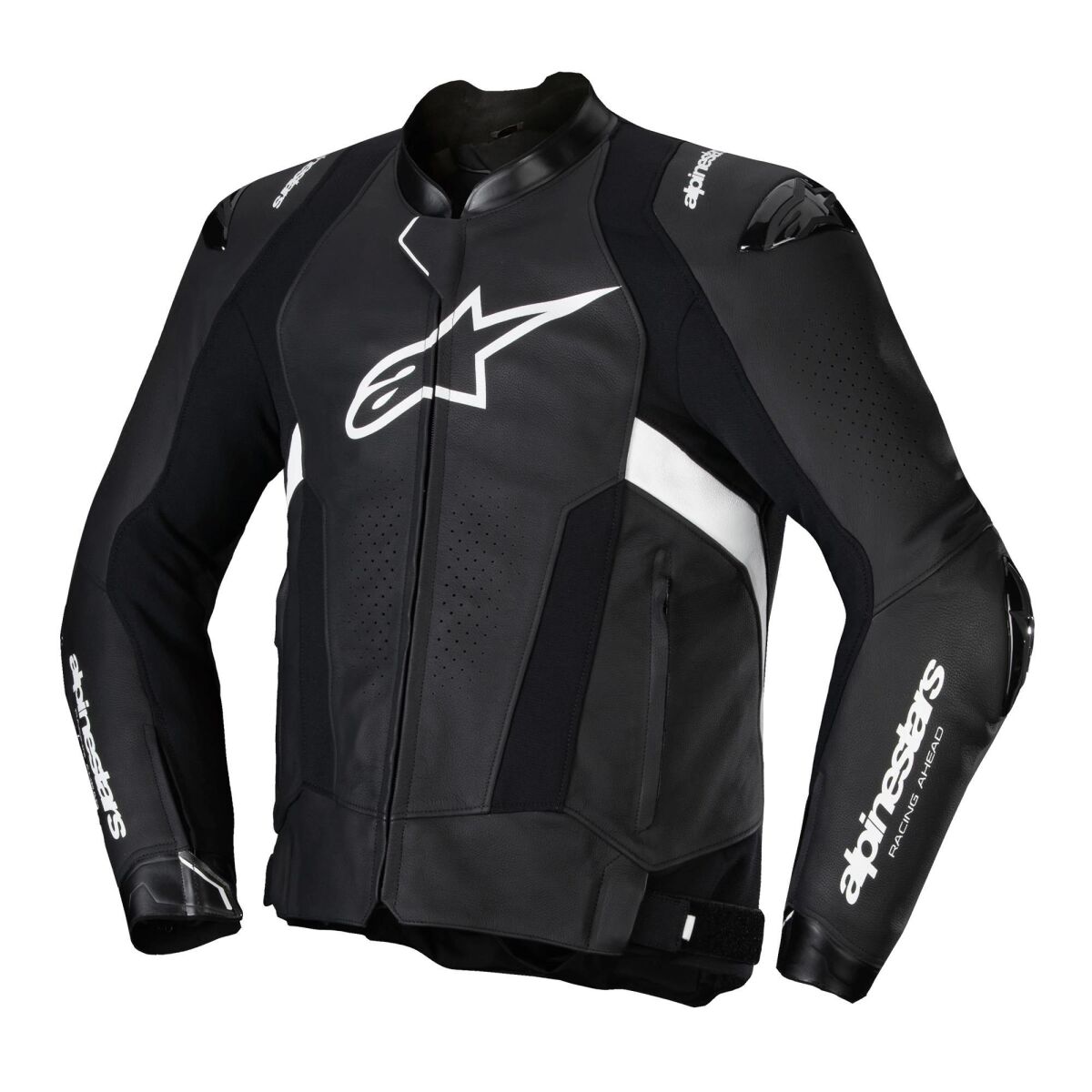Alpinestars Missile V3 Deri Korumalı Motosiklet Montu Siyah / Beyaz