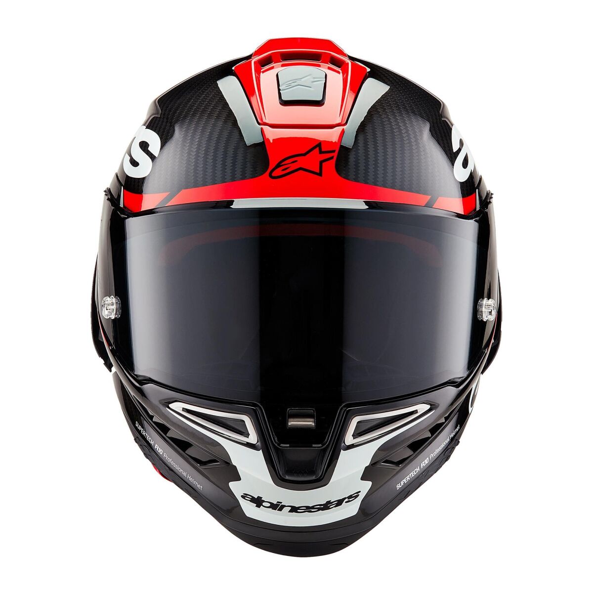 کلاه ایمنی موتورسیکلت Alpinestars Supertech R10 کربن Element اسپرت مشکی / قرمز / سفید