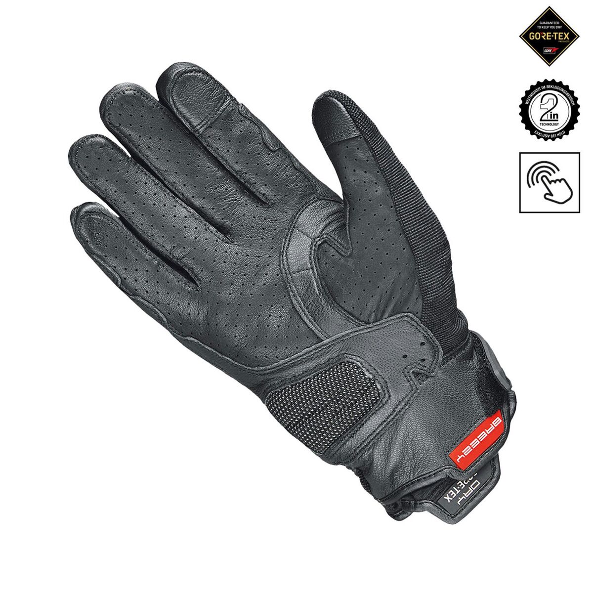 دستکش موتورسیکلت Held Sambia 2in1 Evo گورتکس محافظ‌دار مشکی