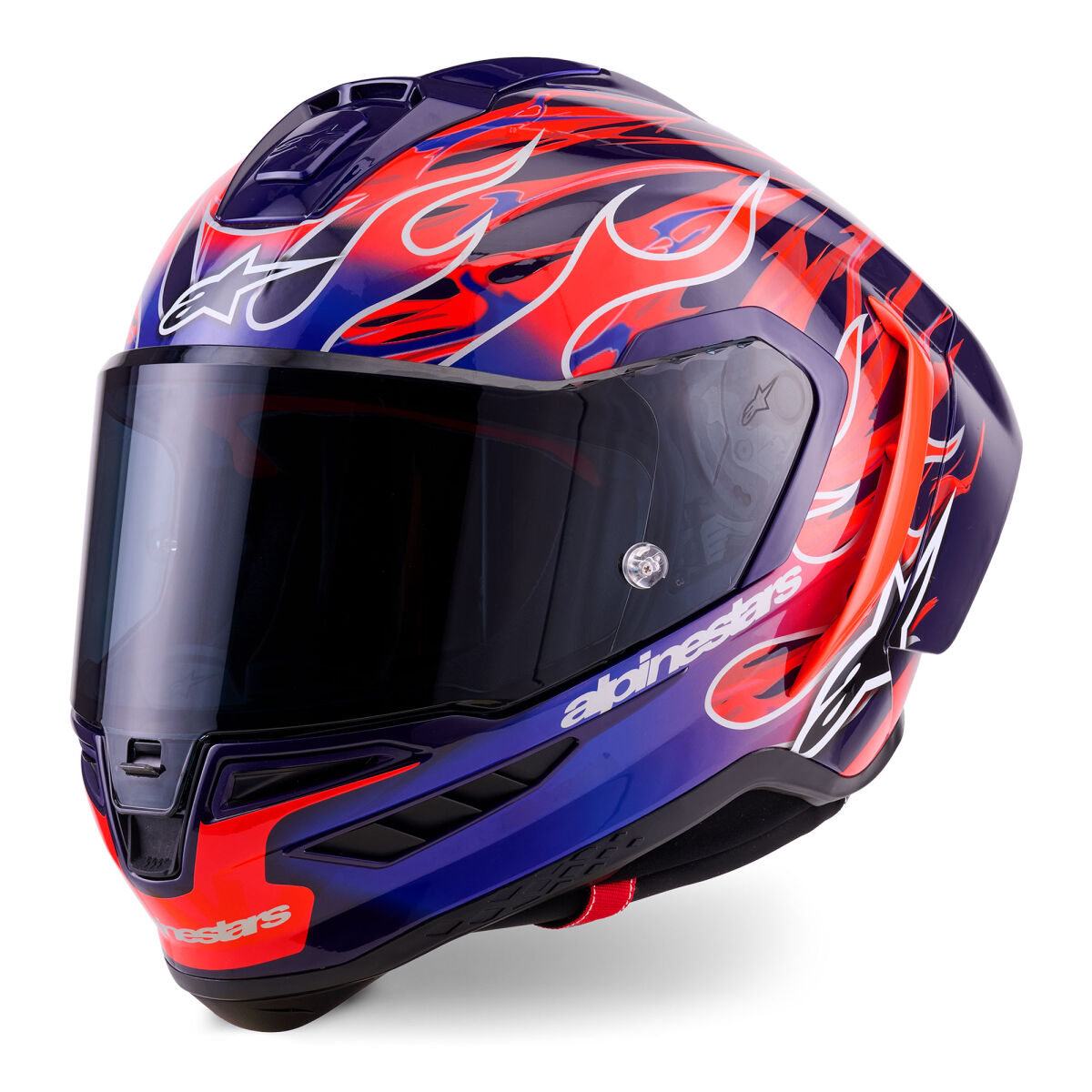 Alpinestars Supertech R10 Carbon Flyte Spor Motosiklet Kaskı Kırmızı / Siyah