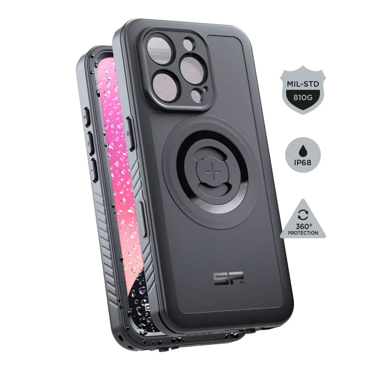 Sp Connect C+ iPhone 16 Pro Max Extreme Telefon Kılıfı Siyah