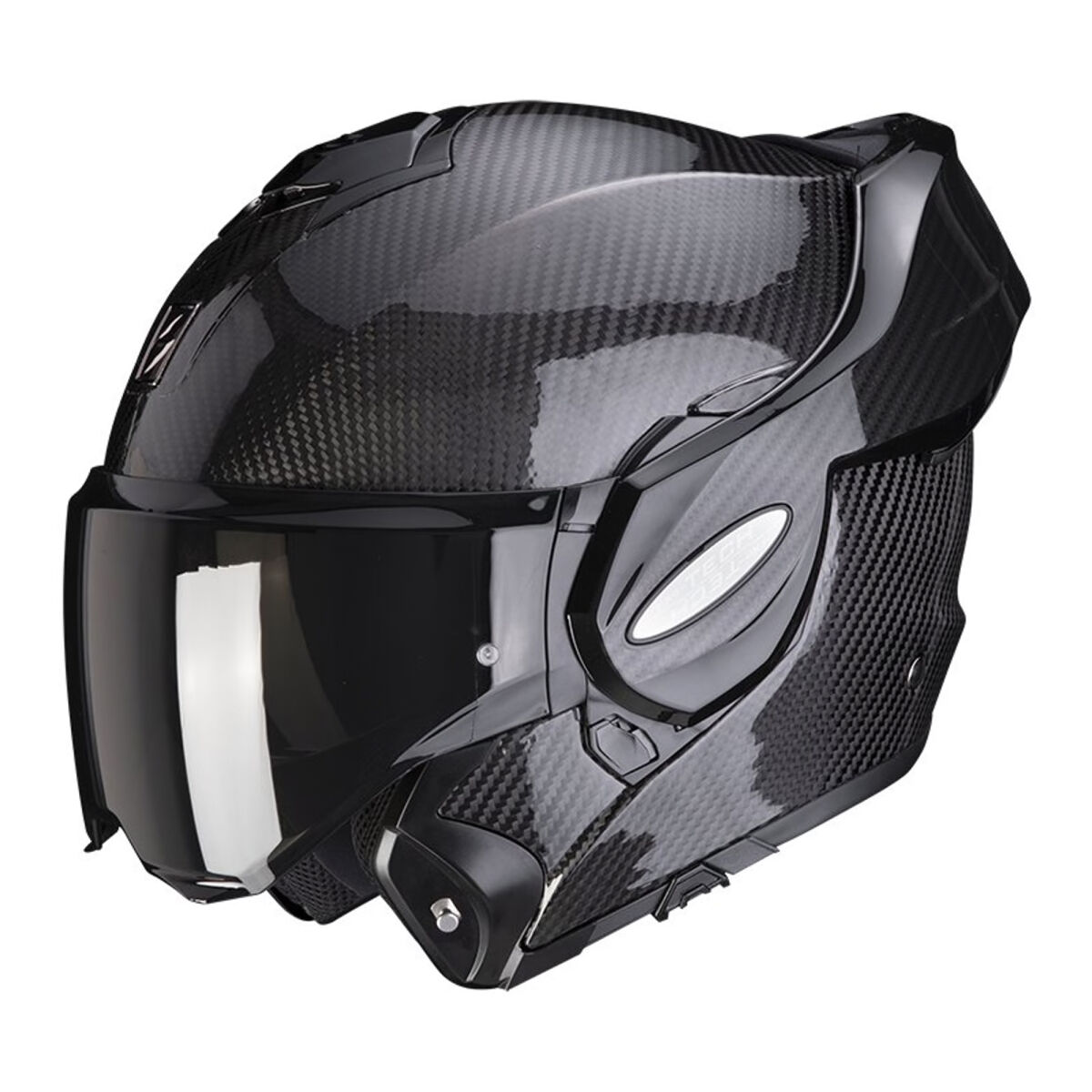 کلاه ایمنی موتورسیکلت Scorpion Exo-Tech Evo کربن فک بازشو مشکی