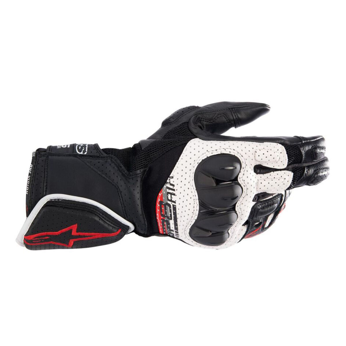 Alpinestars SP-8 V3 AirFlow Korumalı Motosiklet Eldiveni Siyah / Beyaz / Kırmızı