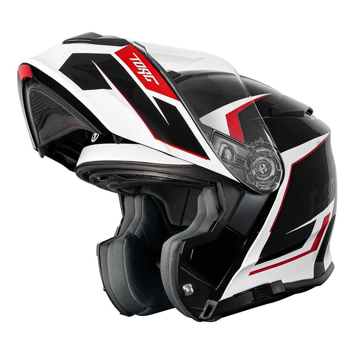 Torc T-28 Vertex Modular Motorcycle Helmet Black / White / Red