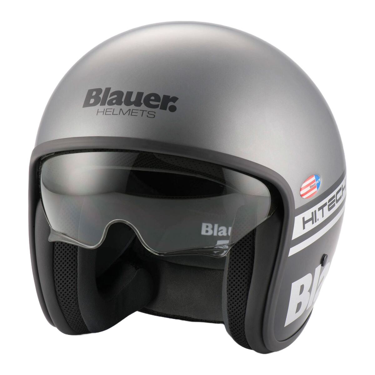 کلاه ایمنی موتورسیکلت GARAJJ Blauer Pilot 1.1 Monochrome روشن مات خاکستری