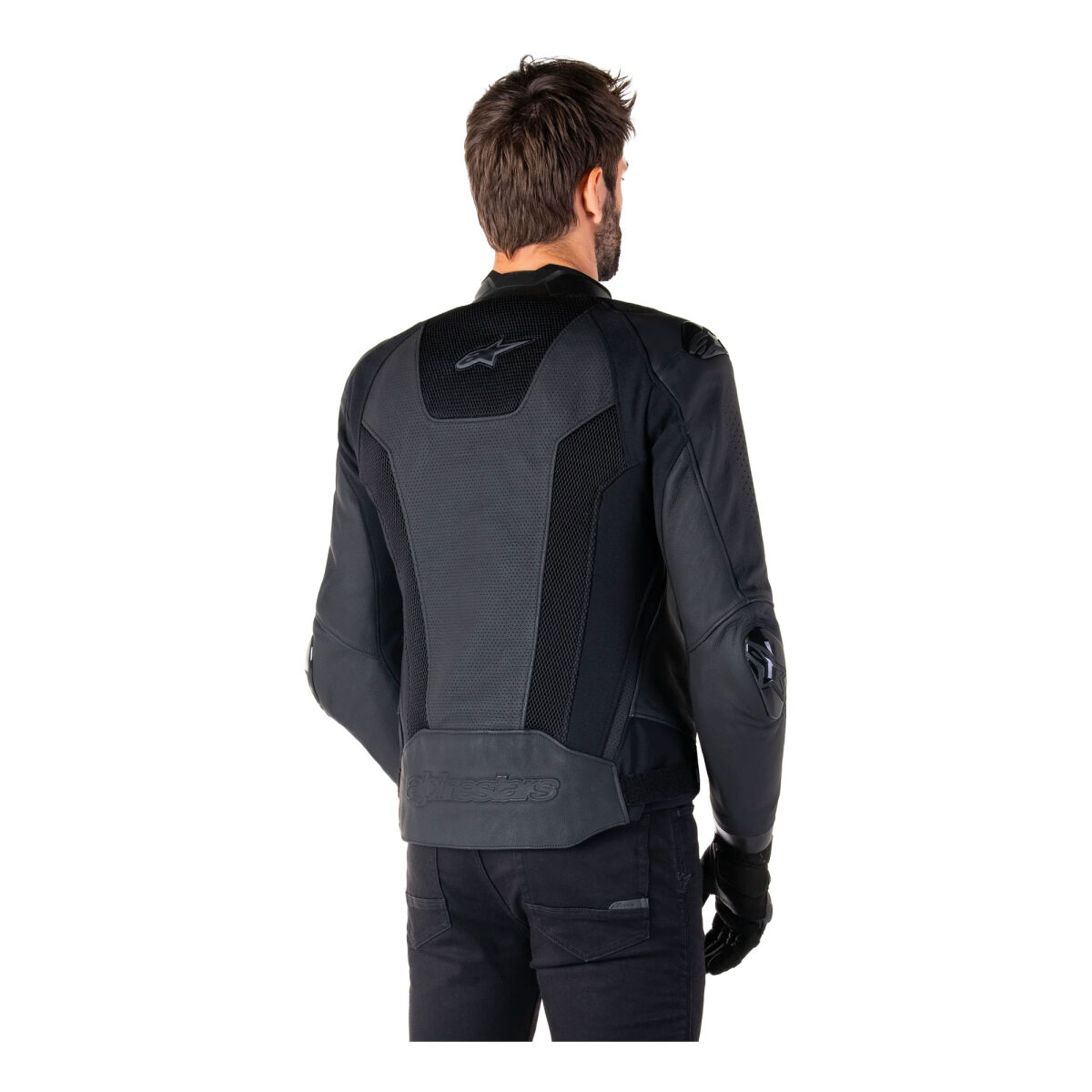 Alpinestars Missile V3 Airflow Deri Korumalı Motosiklet Montu Siyah / Siyah