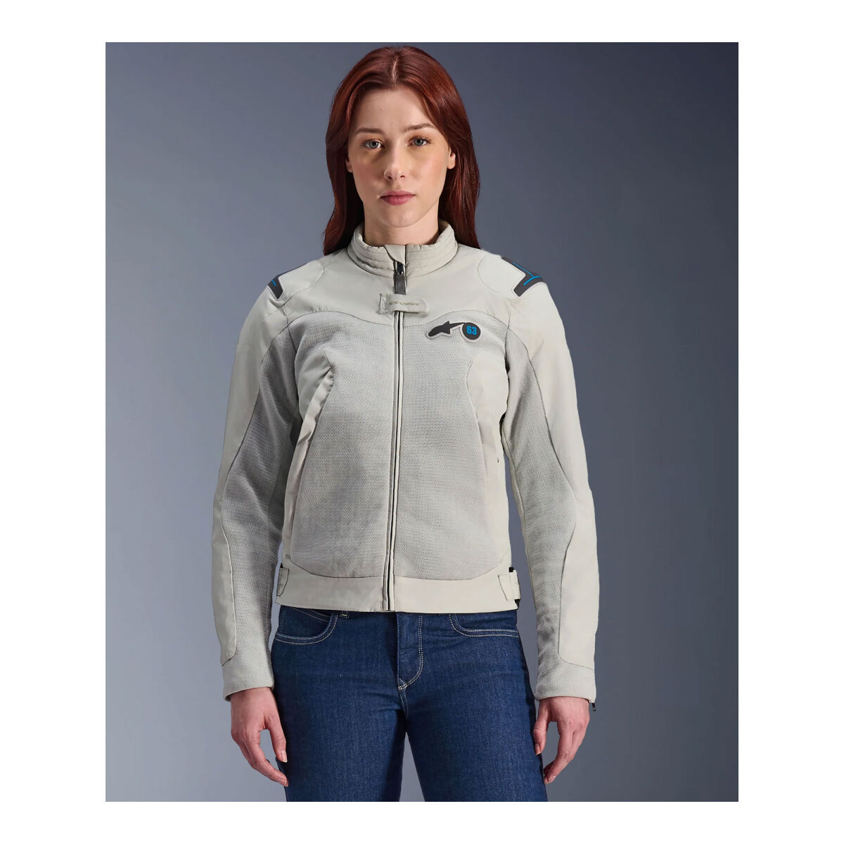 Alpinestars Stella Circal-1 Air Protective Women Motorcycle Jacket Grey / Blue