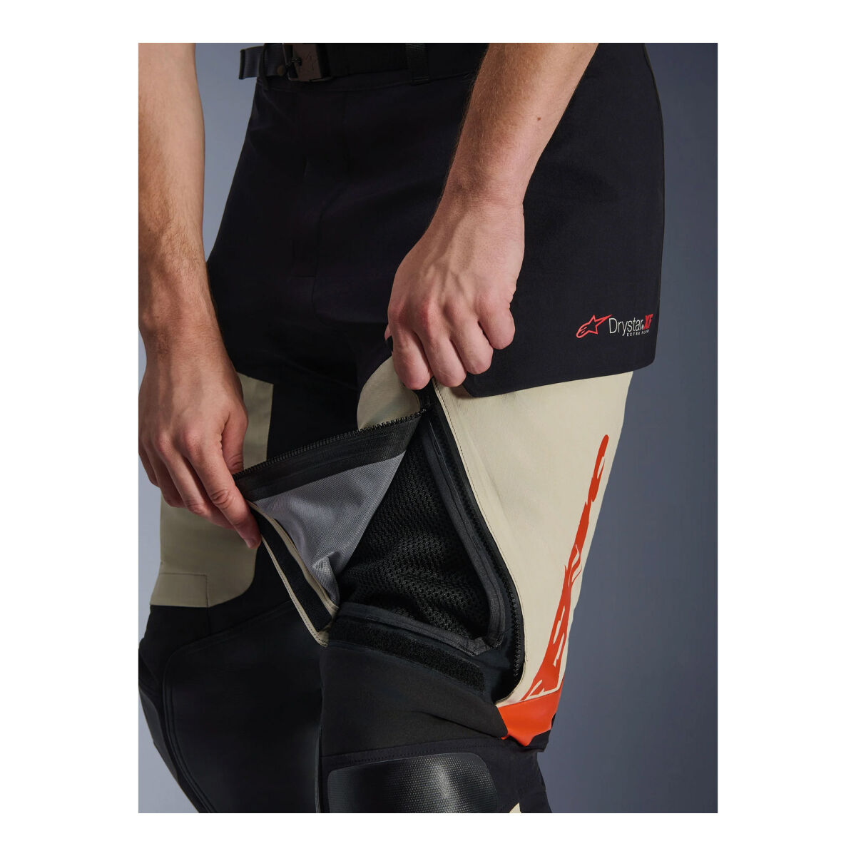 Alpinestars Halo Pro DS Laminated Korumalı Motosiklet Pantolonu Krem / Siyah