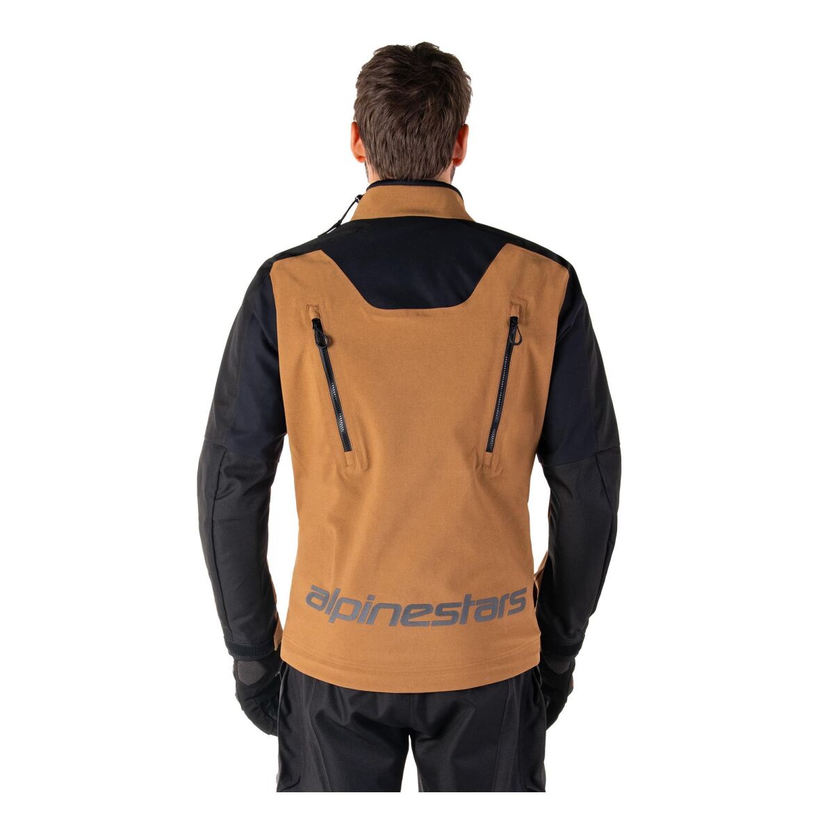 Alpinestars Hyde XT DS XF Off-Road Korumalı Motosiklet Montu Kahverengi / Siyah
