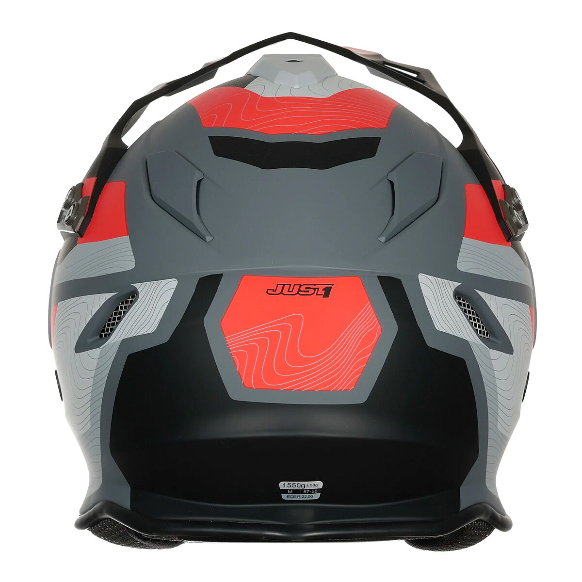 کلاه ایمنی موتورسیکلت Just1 J34 Pro Globe تمام‌صورت قرمز / مشکی