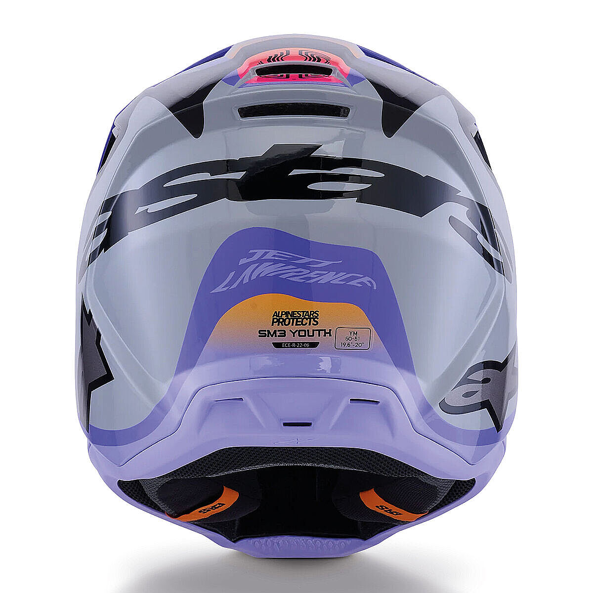 کلاه ایمنی موتورسیکلت Alpinestars SM3 Youth Jettson آفرود کودک نوجوان خاکستری / آبی