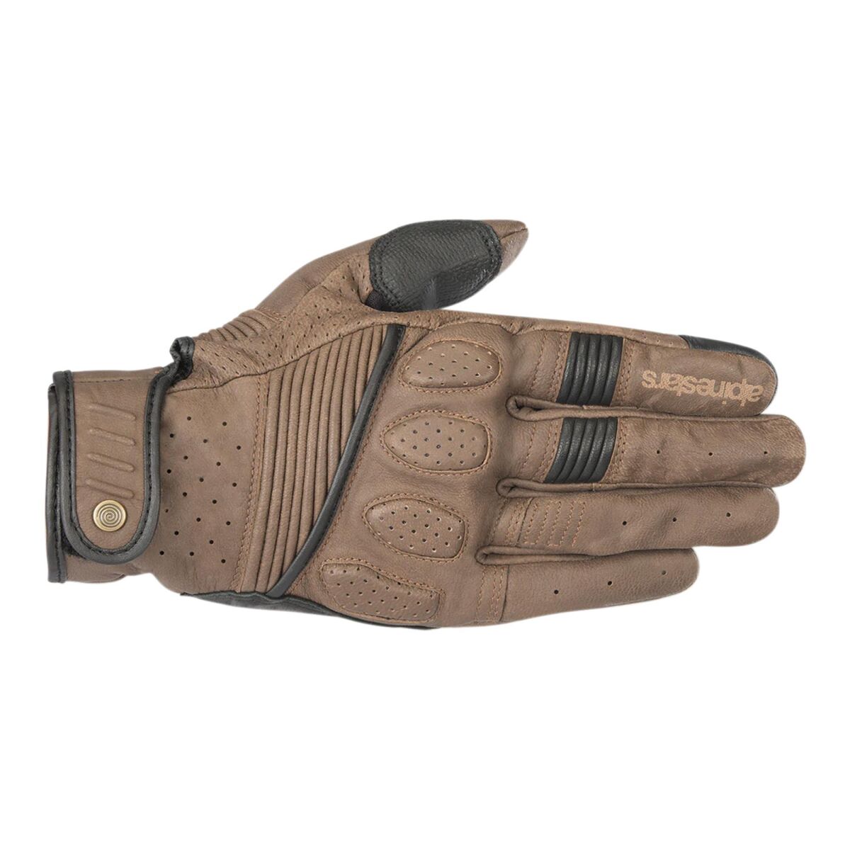 Alpinestars Crazy Eight Protective Leather Motorcycle Glove Brown / Black