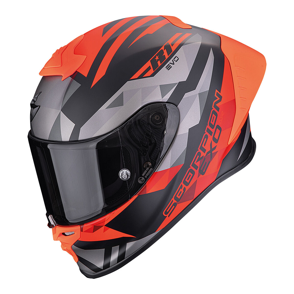 کلاه ایمنی موتورسیکلت Scorpion EXO R1 Evo II Air Valere اسپرت مات مشکی / قرمز