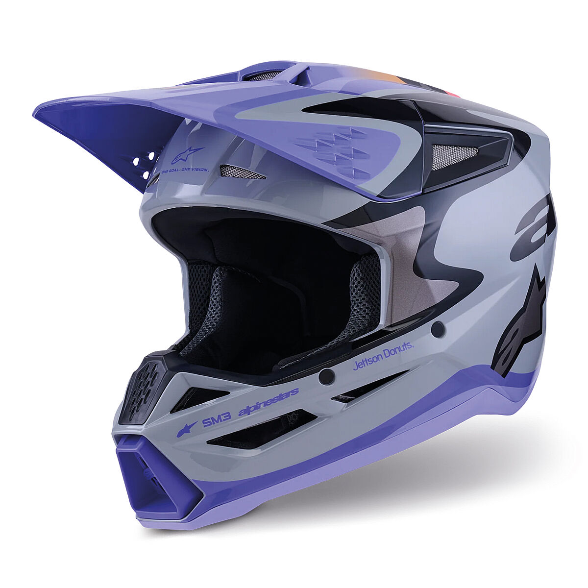 Alpinestars SM3 Jettson Off-Road Motorcycle Helmet Grey / Blue