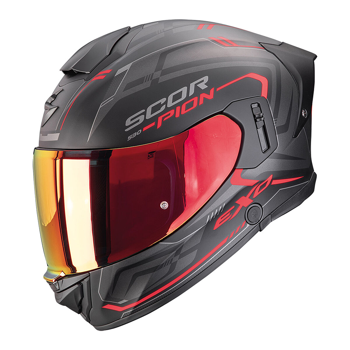 کلاه ایمنی موتورسیکلت Scorpion EXO-530 Air Slope تمام‌صورت مات مشکی / قرمز