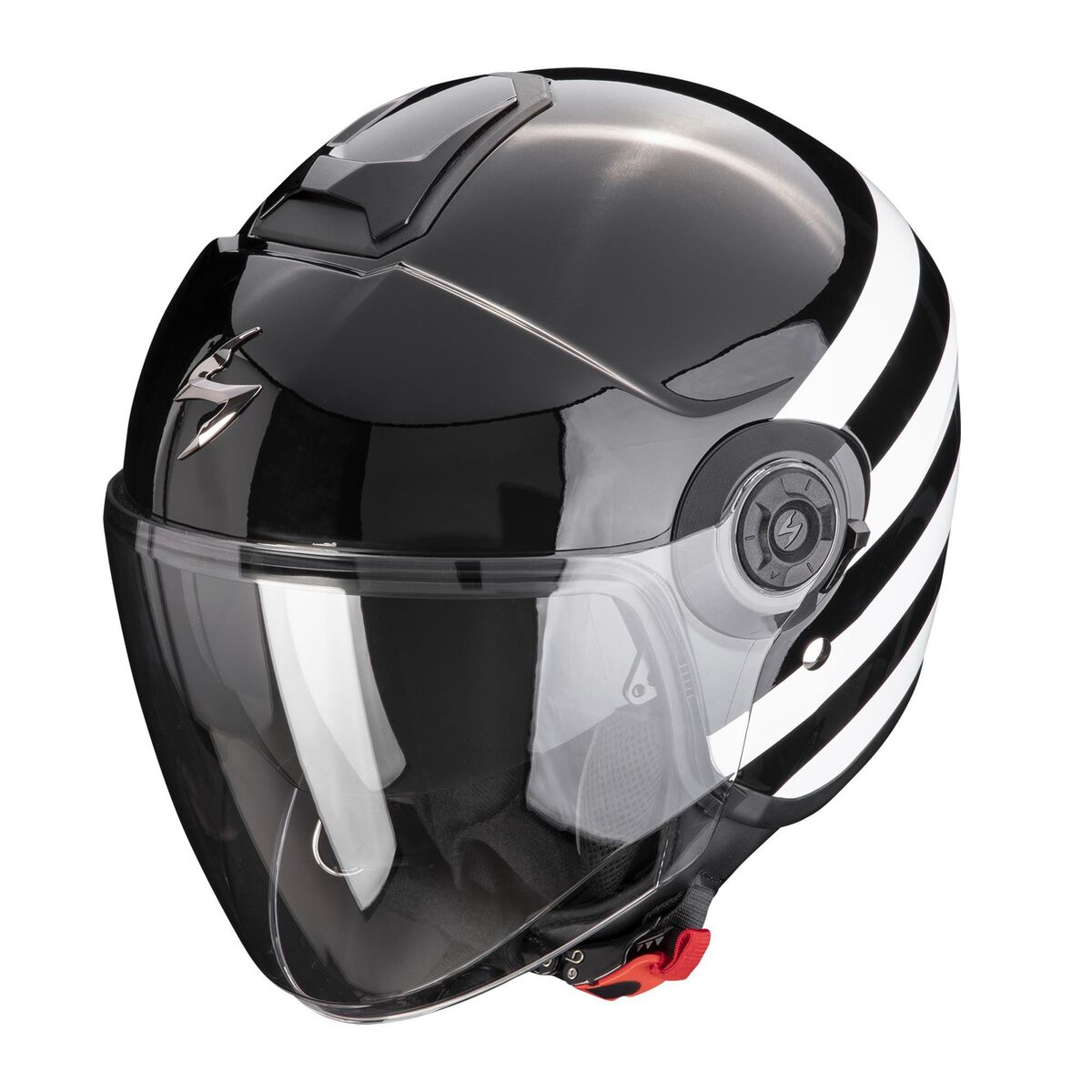 Scorpion EXO City 2 Vita Açık Motosiklet Kaskı Metalik Siyah / Beyaz