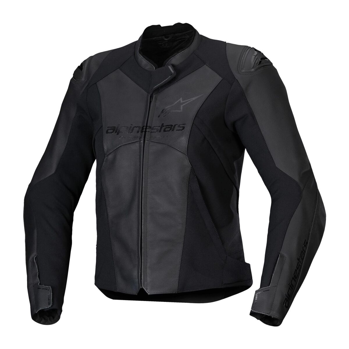 Alpinestars Stella Faster V3 Deri Korumalı Kadın Motosiklet Montu Siyah / Siyah