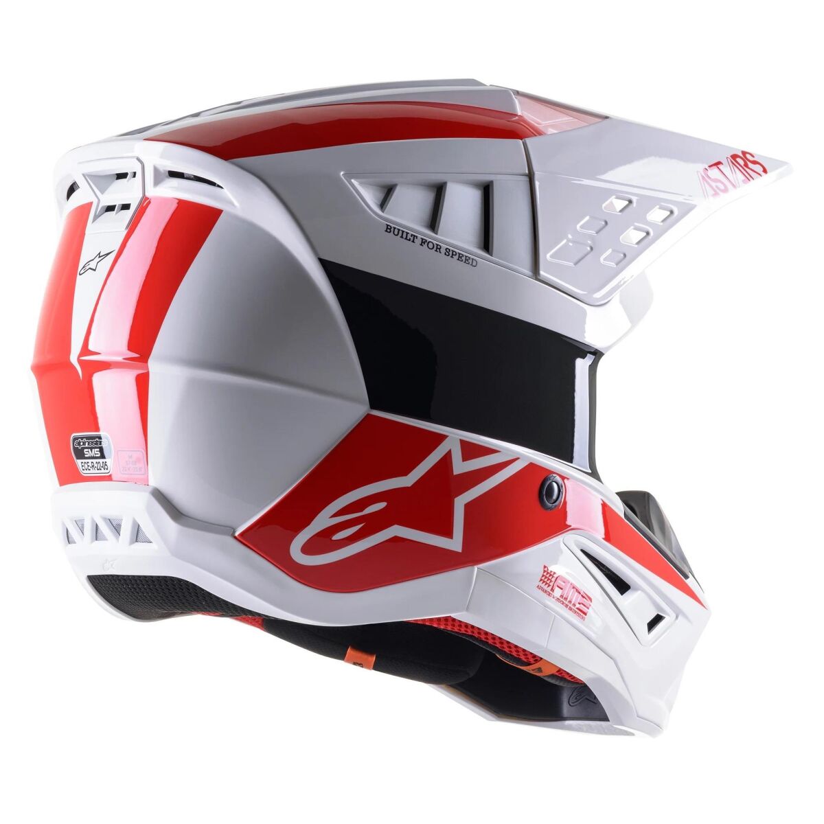 Alpinestars SM5 Action 2 Off-Road Helmet Red / Blue / Yellow