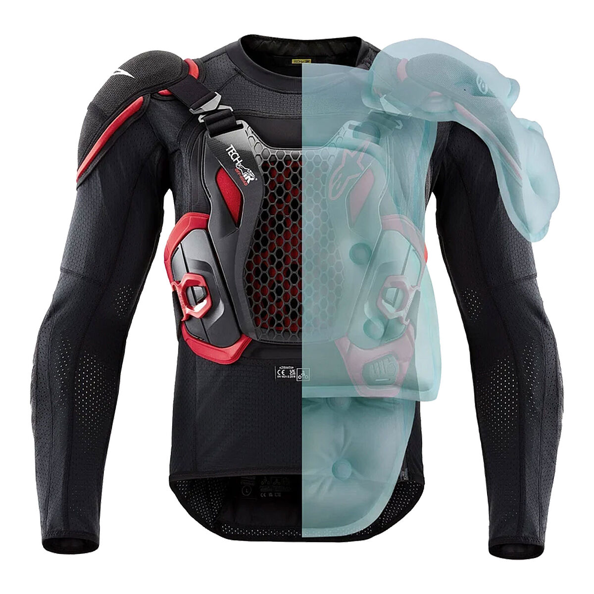 Alpinestars Tech-Air Off-Road Sistem Airbag Ceket Siyah / Kırmızı