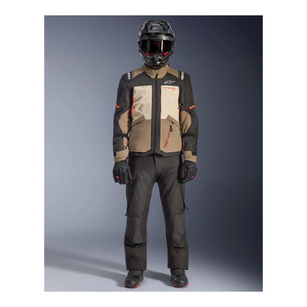 کاپشن موتورسیکلت Alpinestars Andes V4 محافظ‌دار قهوه‌ای / مشکی