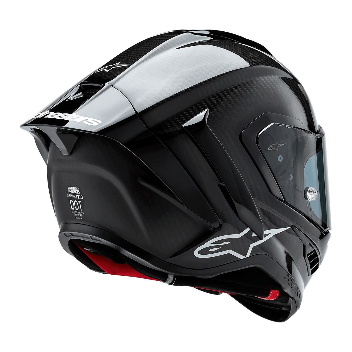 Alpinestars Supertech R10 Carbon Spor Motorcycle Helmet Black