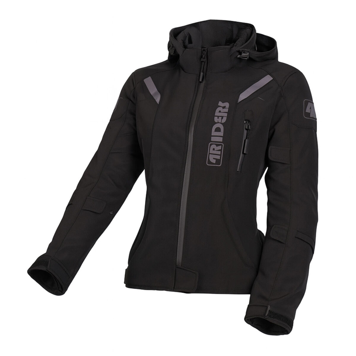 4Riders Alice Pro Korumalı Softshell Kadın Motosiklet Montu Siyah