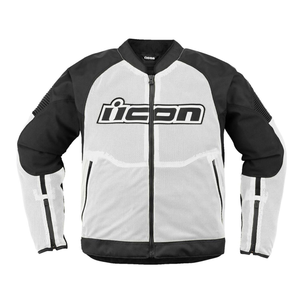 Icon Overlord 3 Mesh Korumalı Motosiklet Montu Siyah / Beyaz
