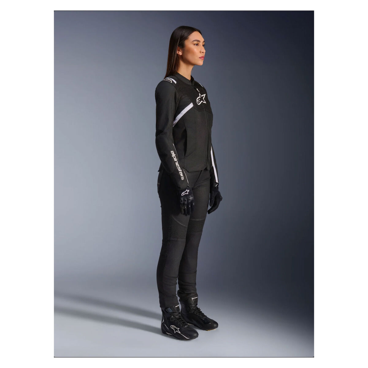 Alpinestars Stella T-SPS Air V2 Protective Women Motorcycle Jacket Black / White