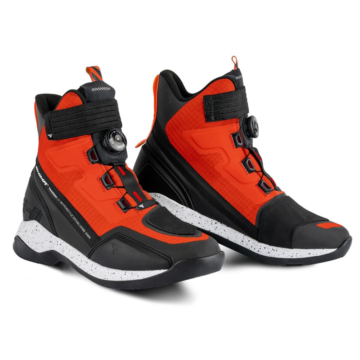 Shima Takeshi Protective Motorcycle Boot Red