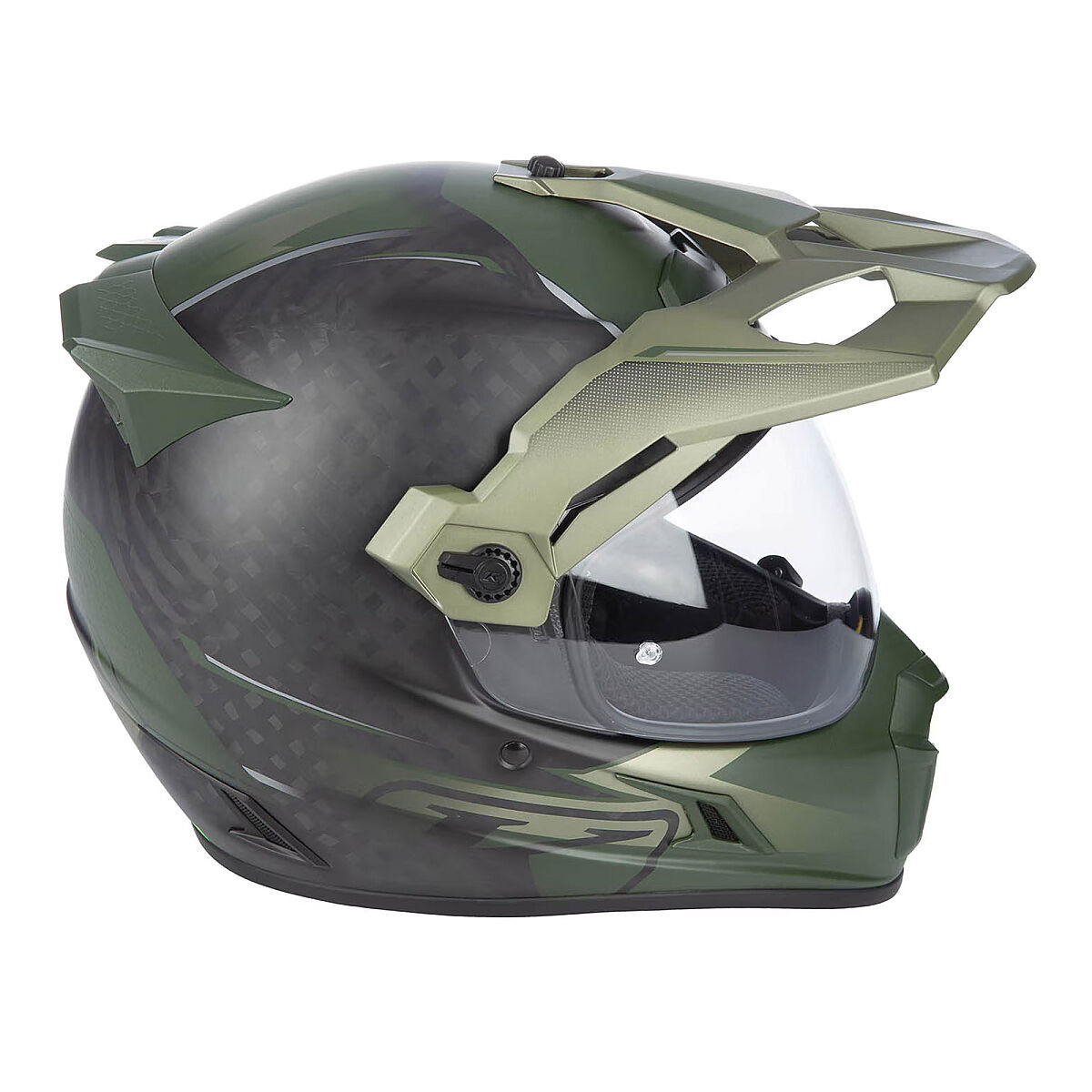 کلاه ایمنی موتورسیکلت Klim Krios Pro کربن Echo Adv Rally مشکی / سبز