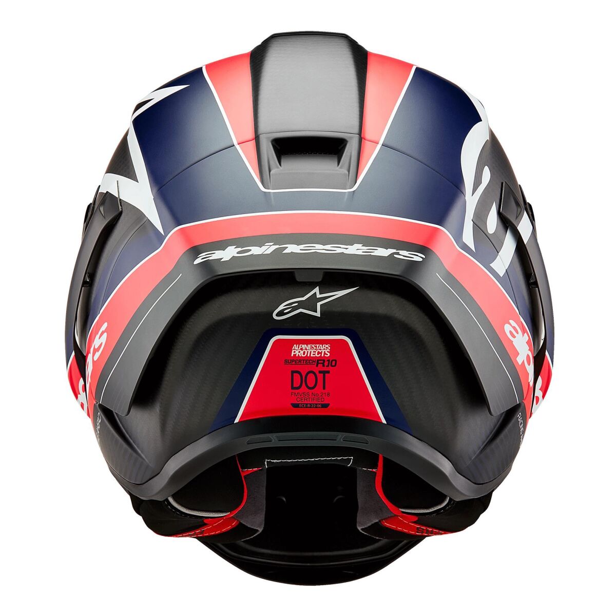 Alpinestars Supertech R10 Carbon Team Spor Motorcycle Helmet Matte Black / Red / White
