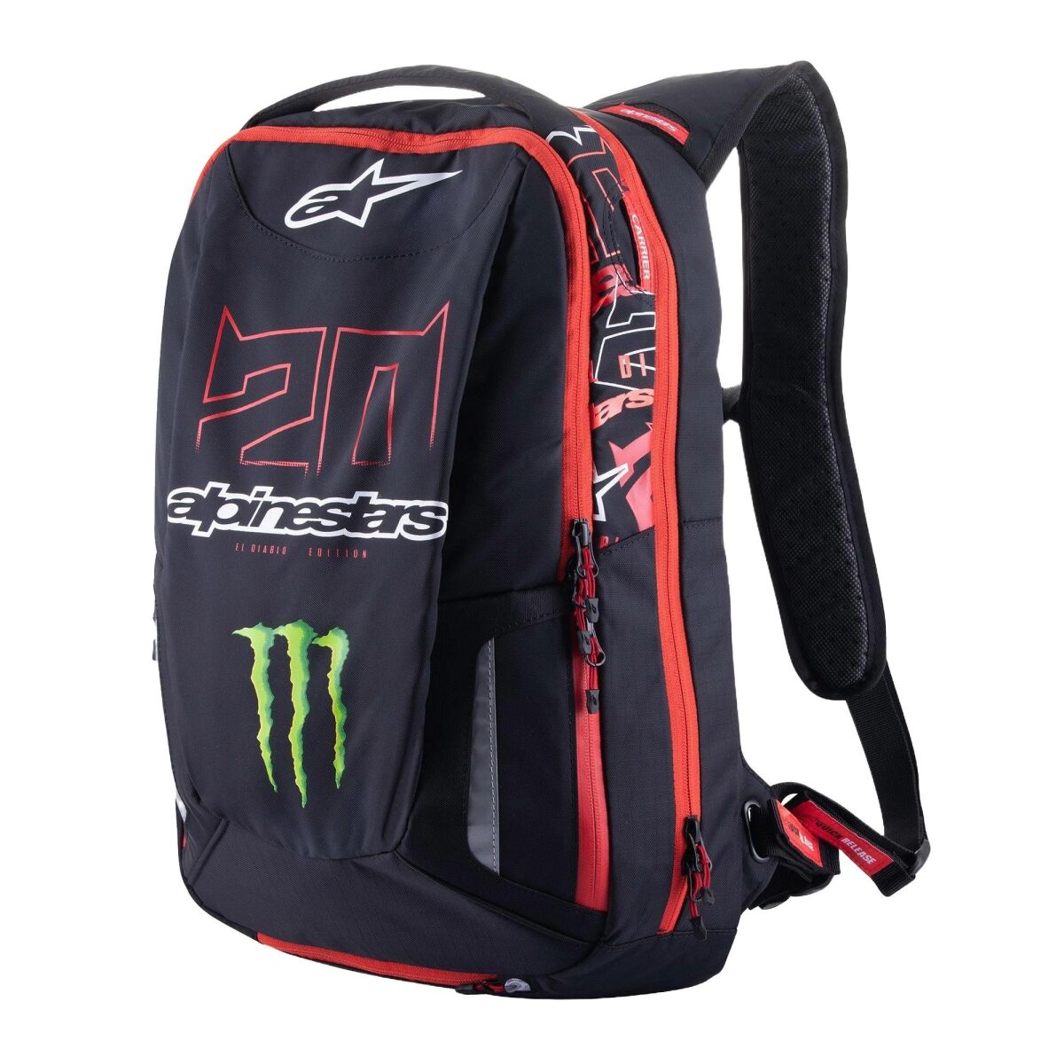 لوازم جانبی موتور Alpinestars FQ20 City Hunter Monster کمر کیف مشکی / قرمز