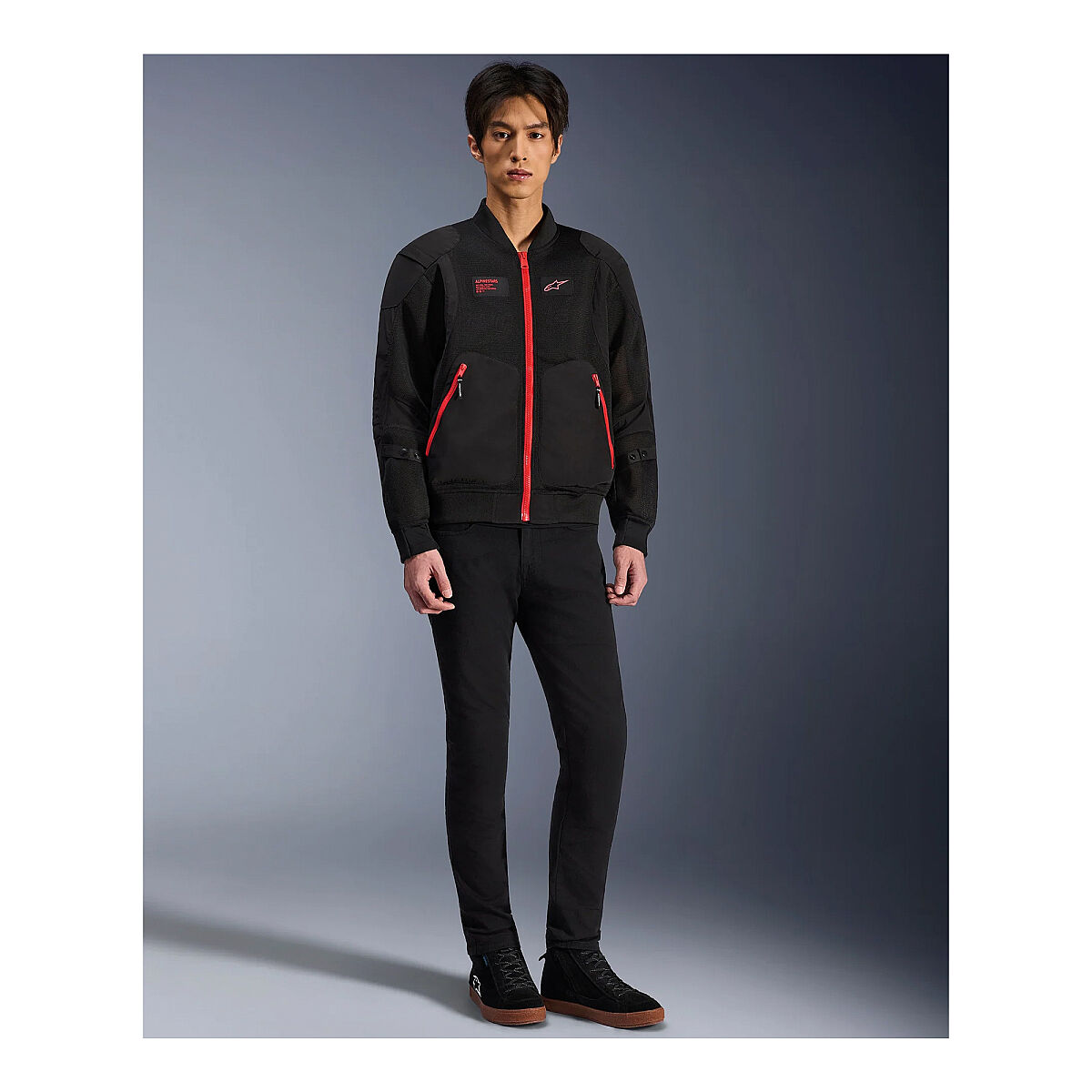 کاپشن موتورسیکلت Alpinestars Flight Air محافظ‌دار مشکی / قرمز