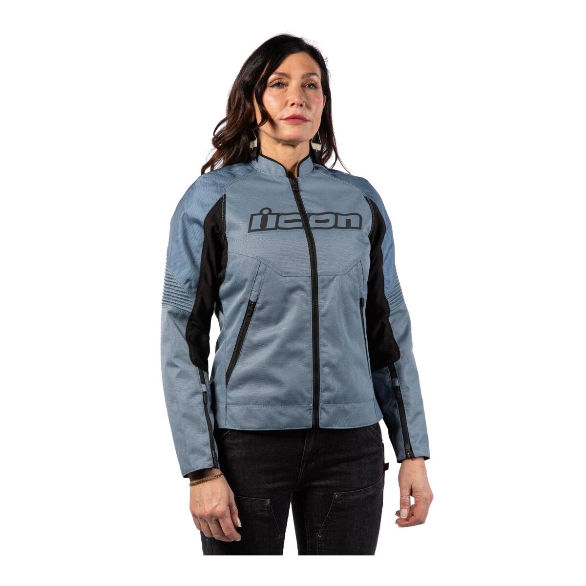 GARAJJ Icon Womens Overlord 3 Protective Women Motorcycle Jacket Black / Blue