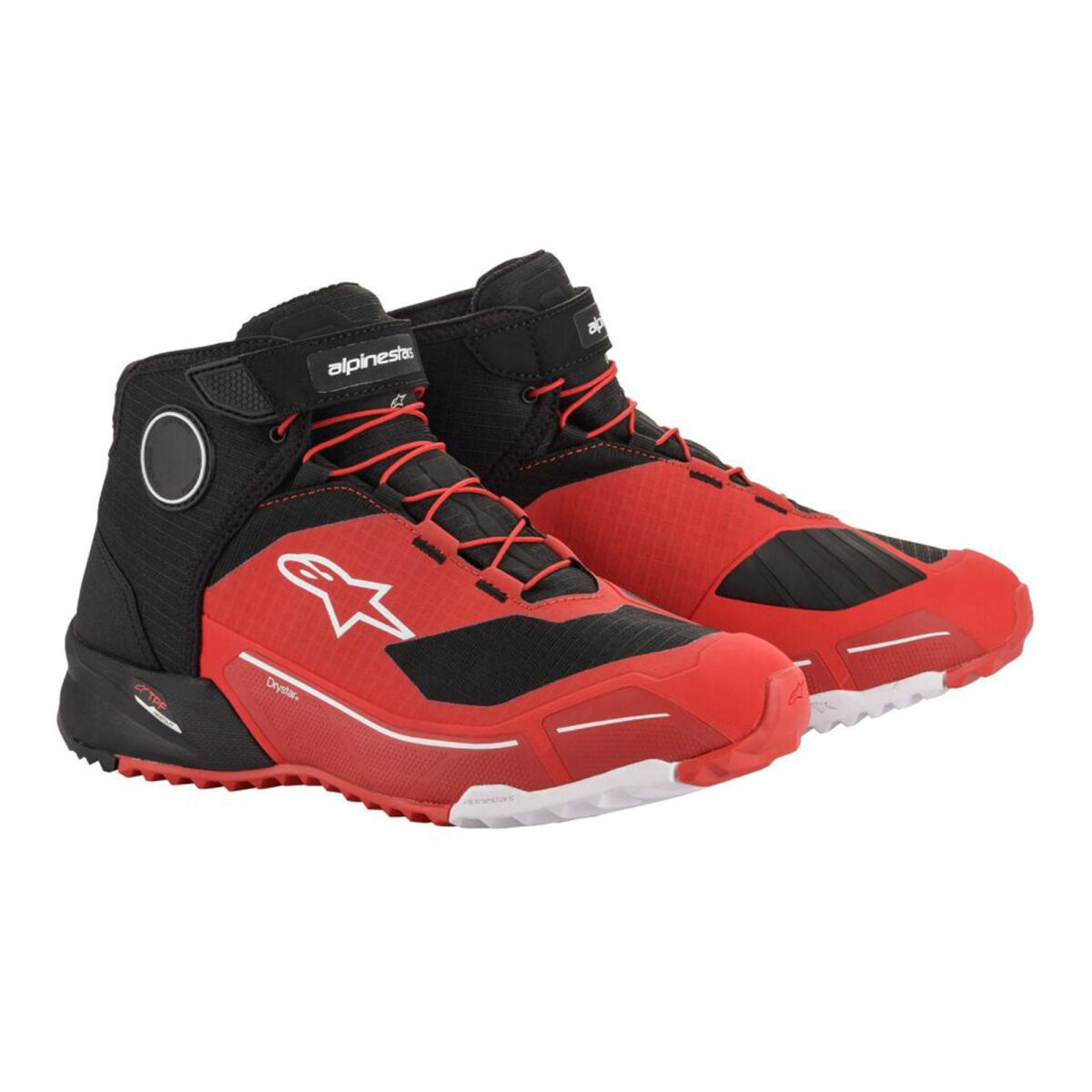 بوت موتورسیکلت Alpinestars CR-X Drystar محافظ‌دار قرمز / مشکی