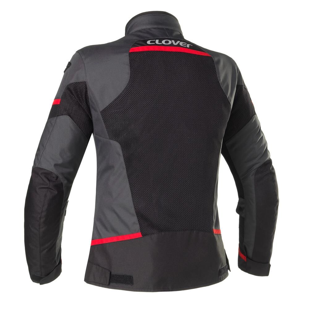 GARAJJ Clover Airjet-5 Korumalı Yazlık Motosiklet Montu Gri / Kırmızı