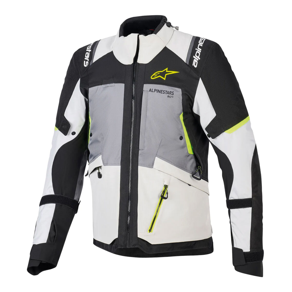 Alpinestars Andes V4 Protective Motorcycle Jacket Grey / Black / Yellow
