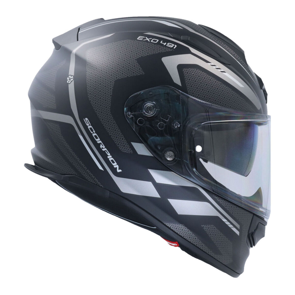 Scorpion EXO 491 Evo Kripta Kapalı Motosiklet Kaskı Mat Siyah / Gümüş