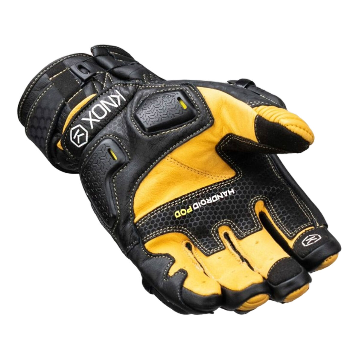 Knox Handroid Pod MK5 KıSa Protective Leather Motorcycle Glove Black / Kahve