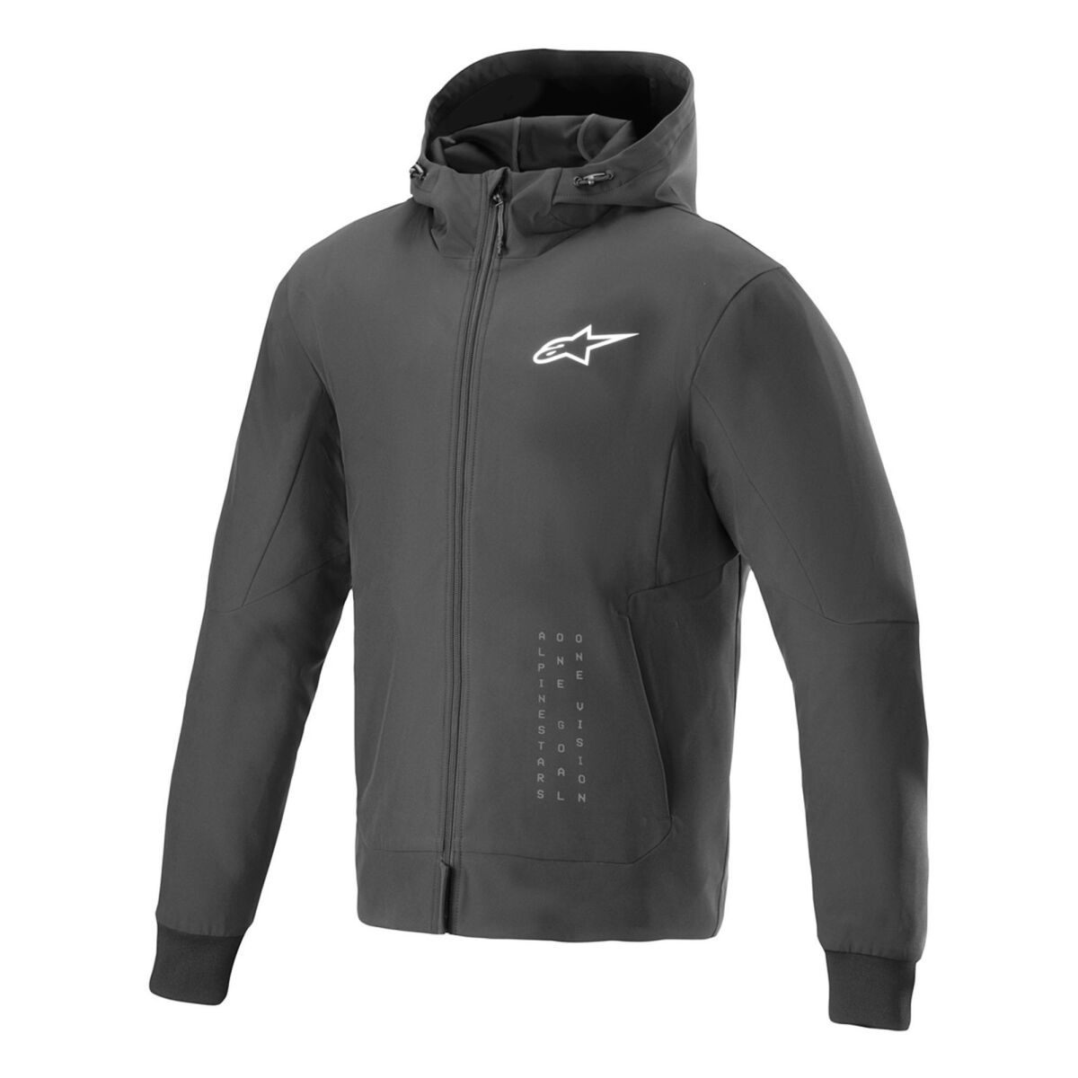 Alpinestars Radium Tech Hoodie Korumalı Motosiklet Montu Siyah / Beyaz