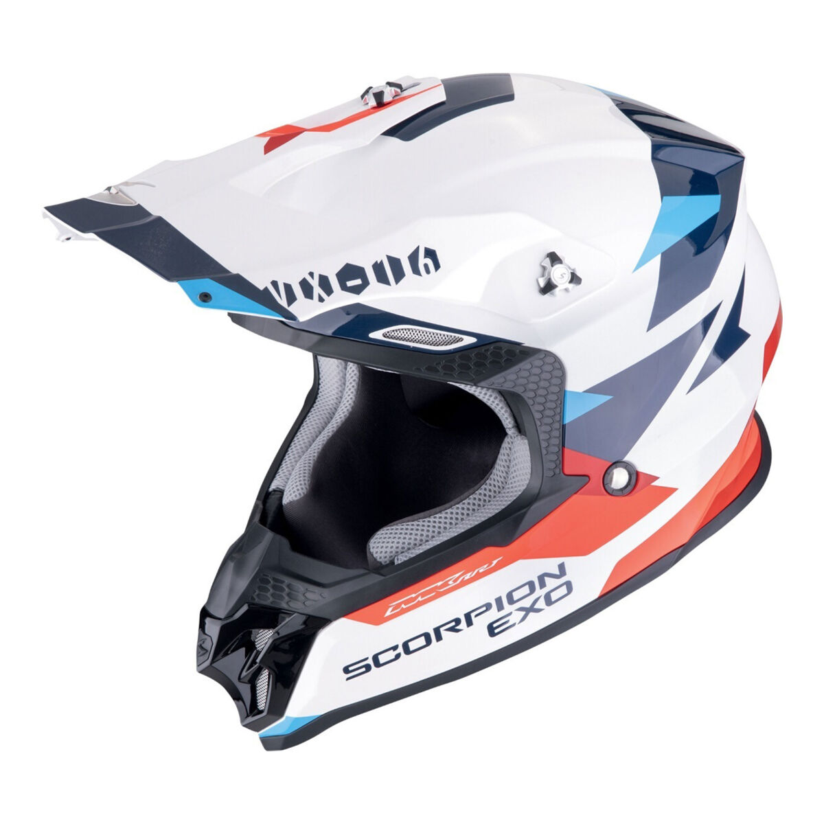 کلاه ایمنی موتورسیکلت Scorpion VX-16 Evo Air Analog آفرود کلاه ایمنی مشکی / قرمز