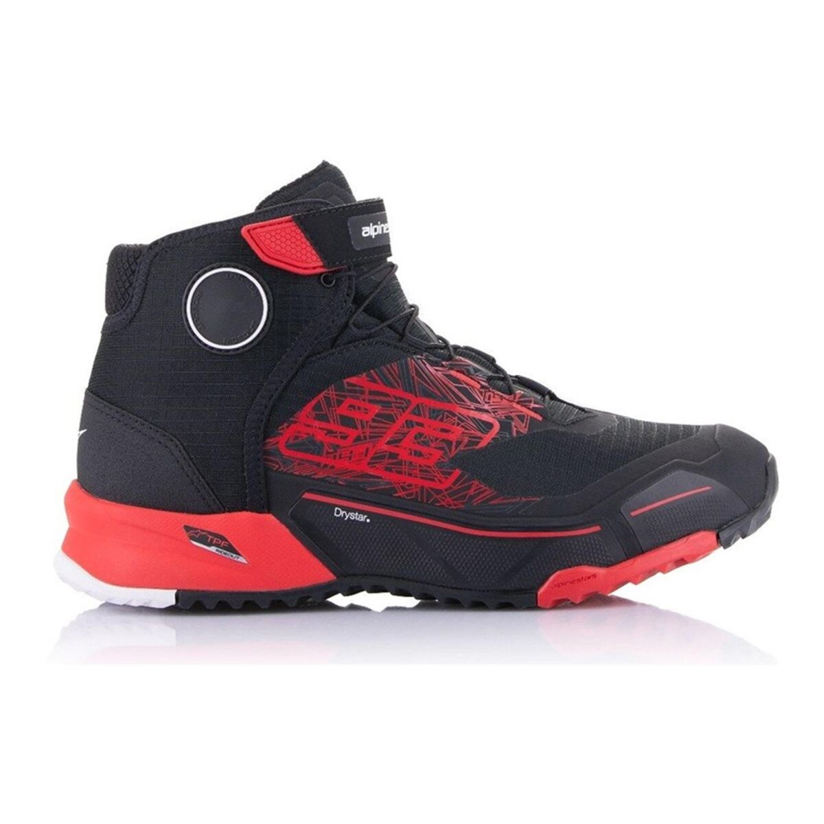 بوت موتورسیکلت Alpinestars MM93 CR-X Drystar WP محافظ‌دار مشکی / قرمز