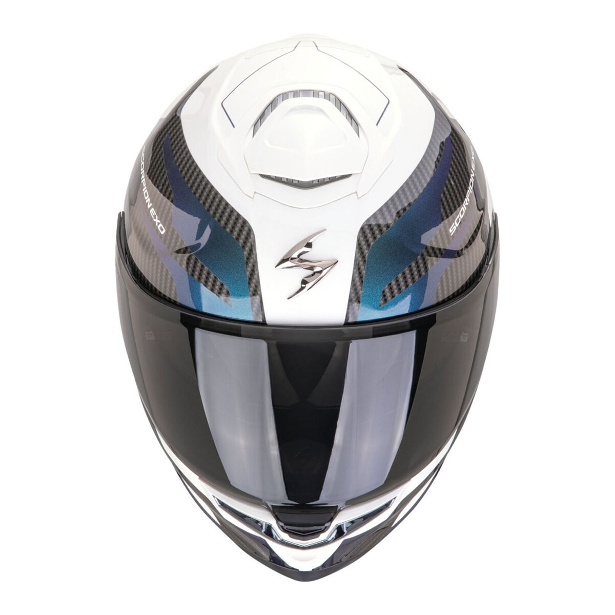 Scorpion Apex GT-SP Air Carbon Flex Kapalı Motorcycle Helmet White / Black / Blue