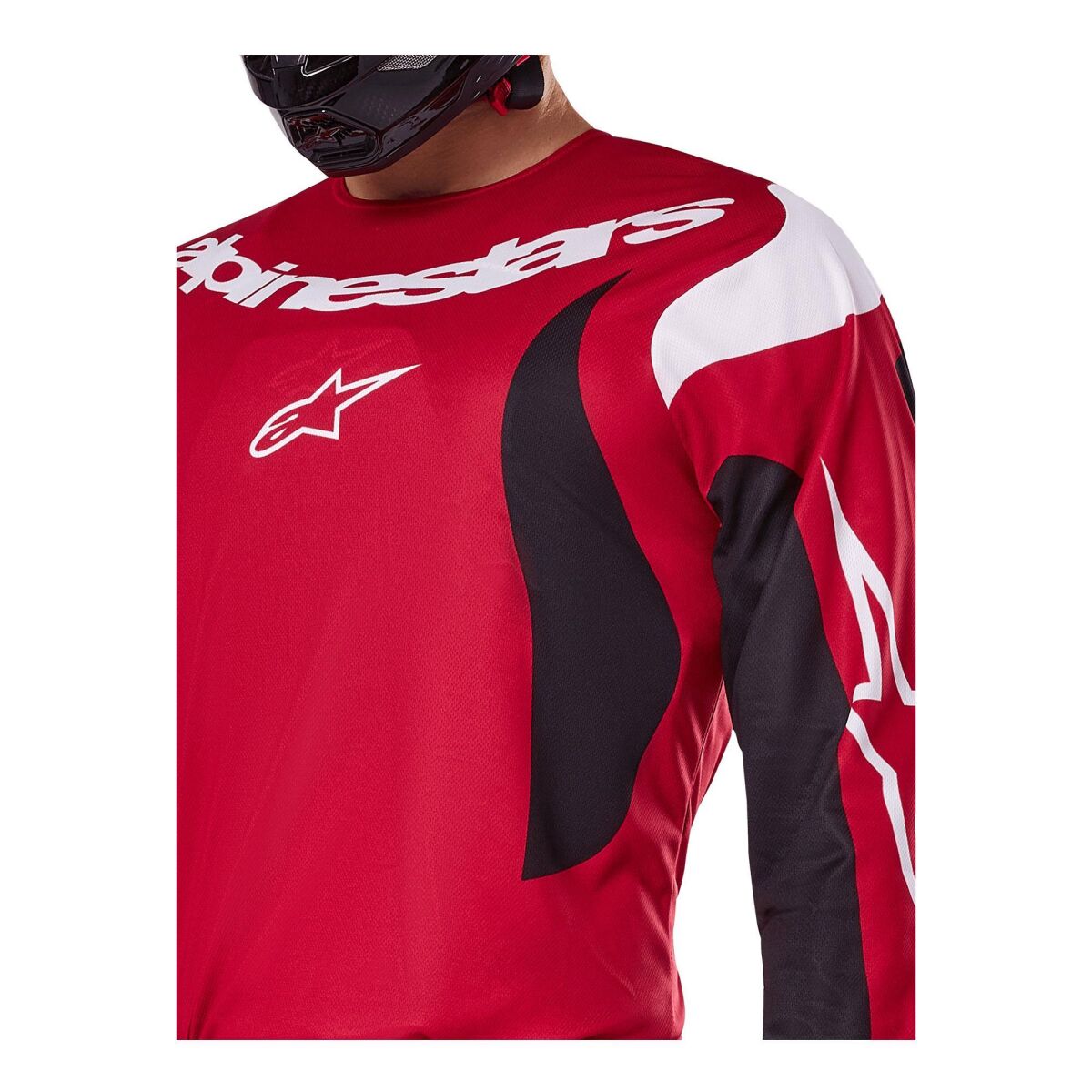 Alpinestars Fluid Haul Off-Road Motosiklet Jerseyi Kırmızı / Beyaz / Siyah