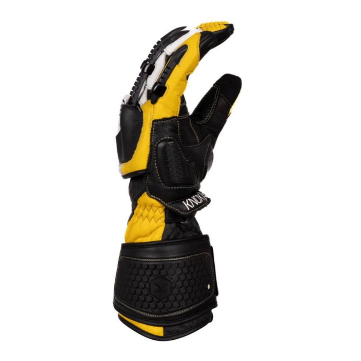 Knox Handroid MK5 Korumalı Deri Motosiklet Eldiveni Siyah / Sarı